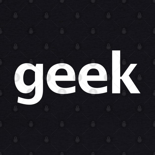 Geek Typography White Text by ellenhenryart